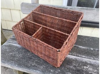 Vintage Wicker Organizer