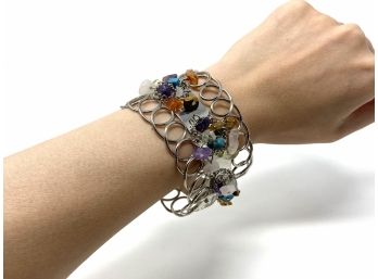 Vintage Colorful Stone Cuff Bracelet