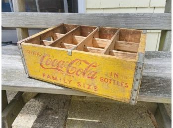 Great Coca-Cola Advertising Wooden Crate - 1968