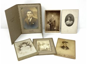 Set Of Six Antique Portrait Photographs Taken In Connecticut