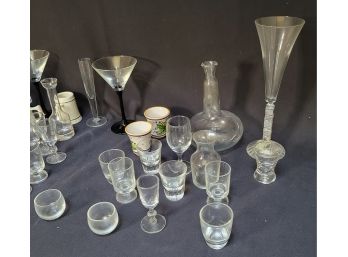Shot / Cordial Glass Collection...Get Ready For Those Summer Party Nights.         Loc: Kit Floor Brown Box