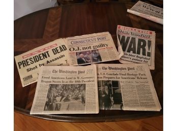 Vintage Newspapers With Important Headlines.                            Loc Garage