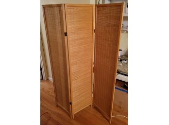 Bamboo Room Divider .   3 Panel Privacy Station                 Location  Next To Kitchen Door.