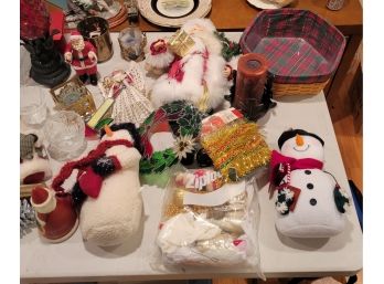 Christmas Table Group #1.          Loc: Top Of Washing Machine