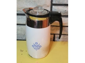 Corning Ware 10 Cup Coffee Percolator.                     Loc: Shelf 3