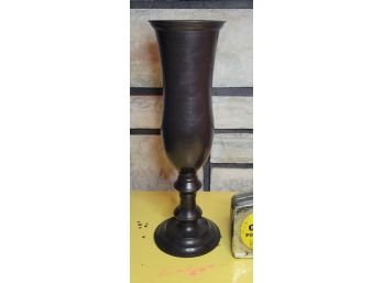 Pottery Barn Solid Bronze Fluted Vase                           Loc: Shelf 2