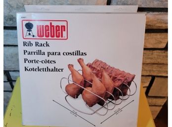 Weber Rib Rack #2.  New In Box.  NIB.                      -                     Loc: Shelf 3