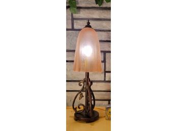 Frosted Goldenrod Upside Down Tulip Lamp