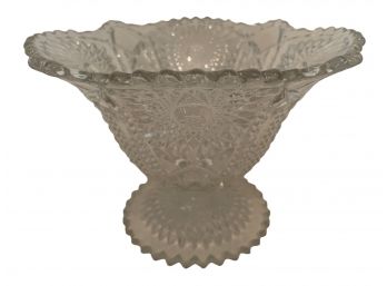 Vintage Cut Crystal Bowl. 9 1/2' X 7' Tall