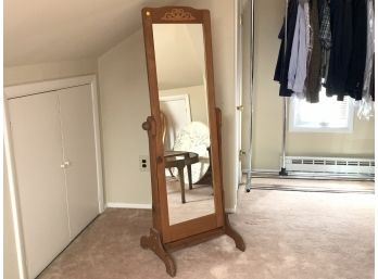 Adjustable Wooden Floor Mirror