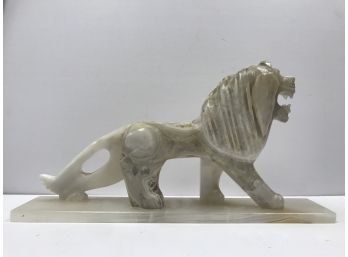 White Onyx Lion Figurine