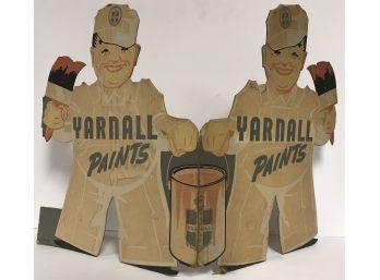 Vintage Yarnall Paints Double Sided Cardboard Store Display.