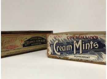 Vintage Cream Mints & Creamed Bon Bon Boxes