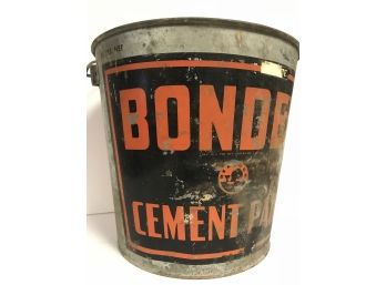Vintage Bondex Cement Paint Galvanized Bucket