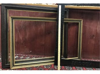3 Vintage Large Solid Wood Frames