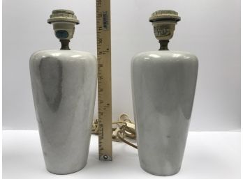 Pair Marble Lamps