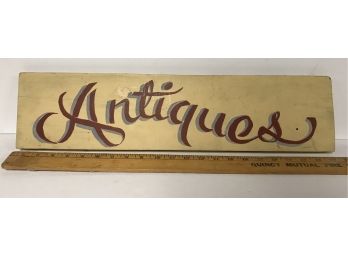 Vintage 'Antiques' Sign