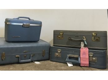 Vintage Luggage - Mixed Lot - 4pc