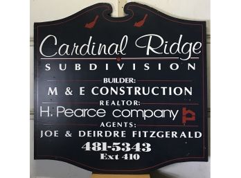 Cardinal Ridge Single Sided Sign