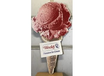 Weeks Premium Ice Cream Composite Board Single Sided Sign