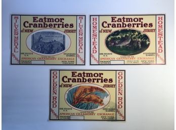 Eatmor Cranberries - New Old Stock Crate Labels
