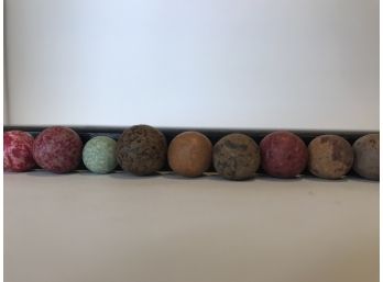 Antique Clay Marbles - 38 In Total