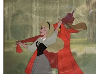 1959 Disney's 'Sleeping Beauty' Original Hand Painted Celluloid Drawing Actually Used In A Walt Disney Production