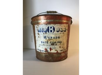 Vintage Middle B Metal Bucket