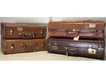 Vintage Luggage Lot 4 Pieces