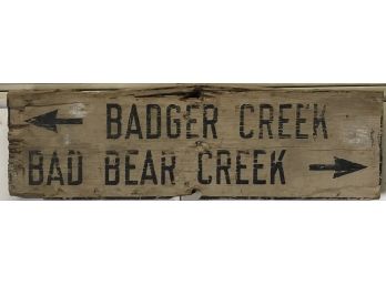 Single Sided Wood & Painted Bear Creek  9 X 32 X 1 1/2 Inch Thick
