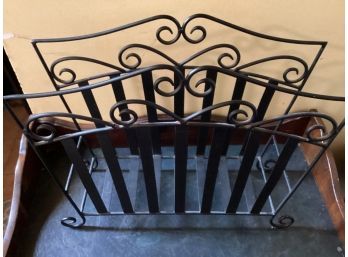 Vintage Wrought Metal Magazine Holder