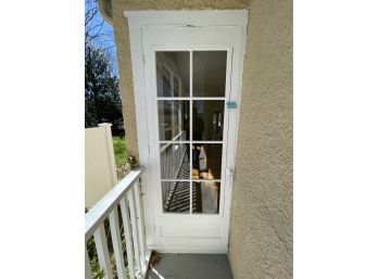 A Wood 8 Lite Storm Door - Rear House