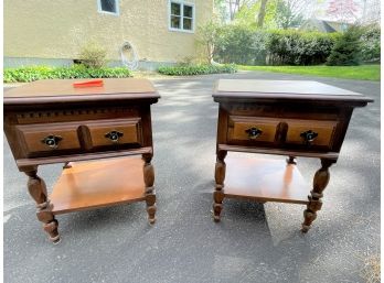 A Pair Of Wood Bedside Tables
