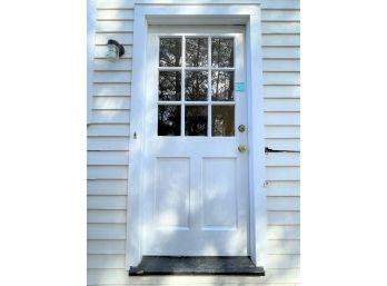 A Wood 9 Lite Exterior Door - Front House Rear