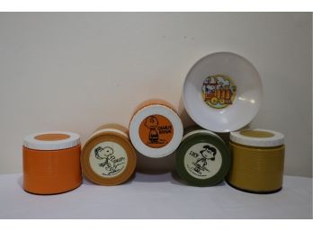 Vintage Peanuts Thermos Containers And More Lot