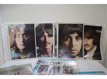 Beatles Memorabilia Lot - Pictures, Sheet Music, And Trading Cards