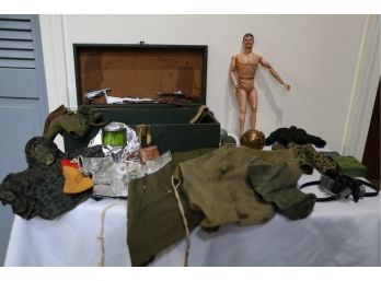 1964 G. I. Joe Doll With Box, Clothes And Accessories