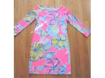 Lily Pulitzer Summer Dress Bold Pink Flowers Size Small