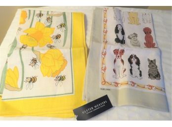 Daffy Bees And Dogs Arrived Ulster Linen Tea Towels