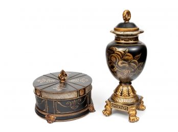 Toyo Decorative Urn And Lidded Box