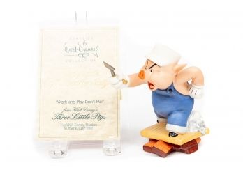 WDCC Three Little Pigs Practical Pig 'Work And Play Don't Mix' Figurine