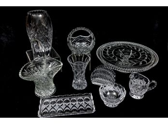 Collection Of Miscellaneous Cut Glass Pieces