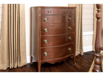 18th Century English Serpentine Chest Of Drawers