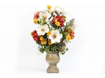 Ceramic Pot Faux Flower Arrangement
