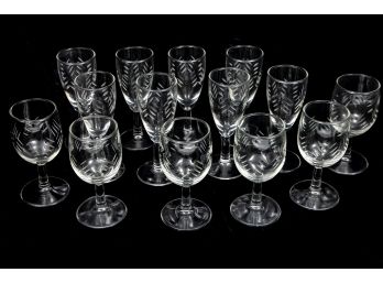 Collection Of Crystal Glass Goblets & Flutes