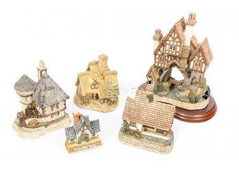 (3) Collection Of Five David Winter Cottages