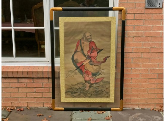 Custom Matted And Framed Oriental Watercolor On Paper