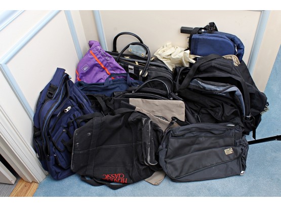 Group Of Soft Cases And Backpacks