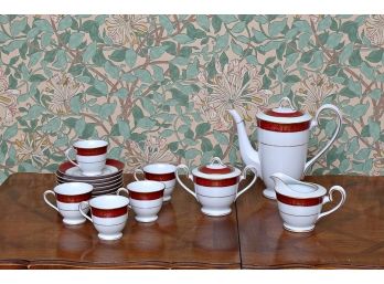 Noritake Demitasse Tea Service, Goldmere Pattern - 15 Pieces