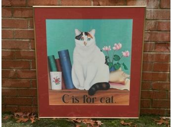 Custom Framed & Matted Cat Print